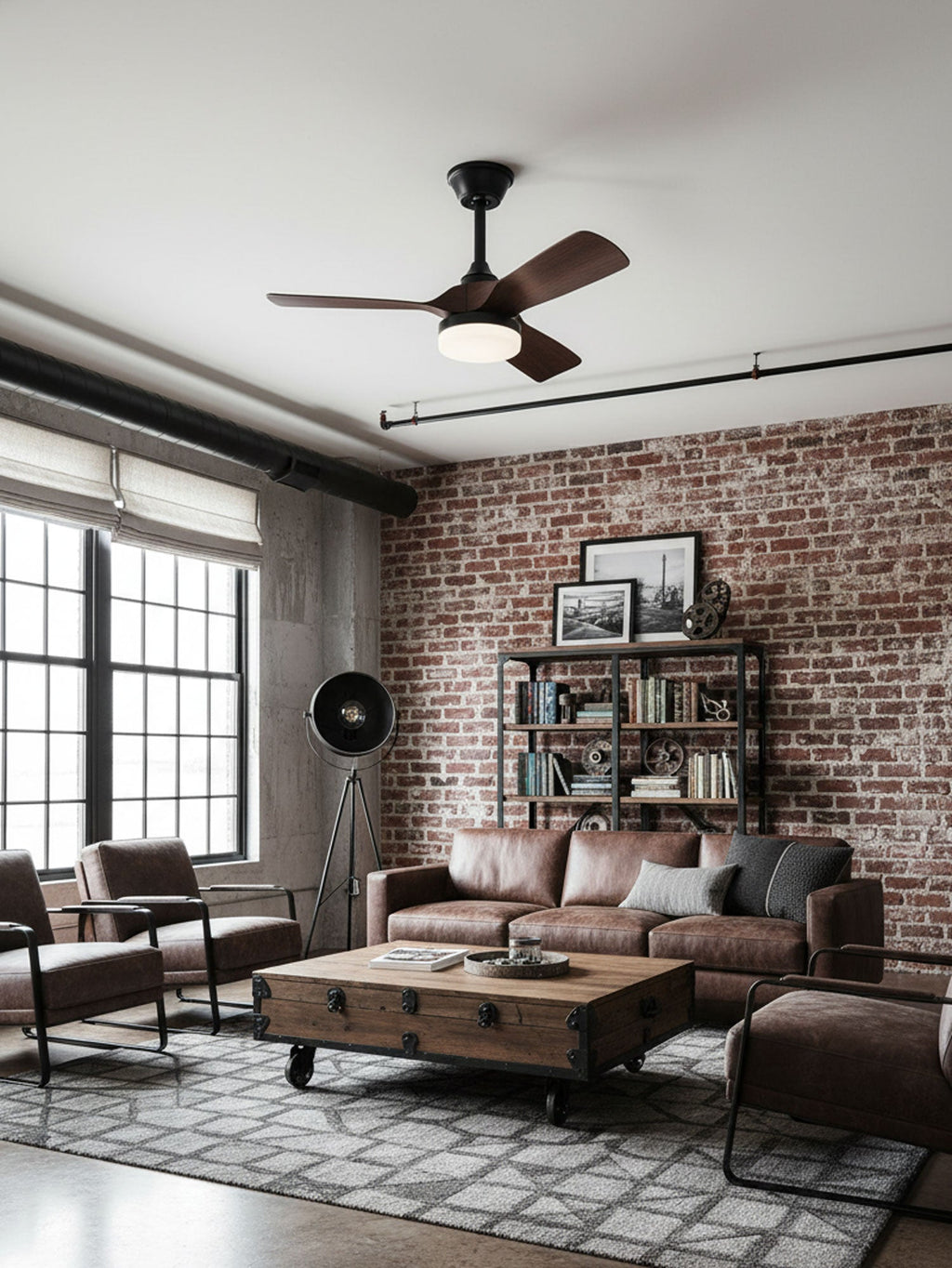 Elegant Sculpted Wood Ceiling Fan Light