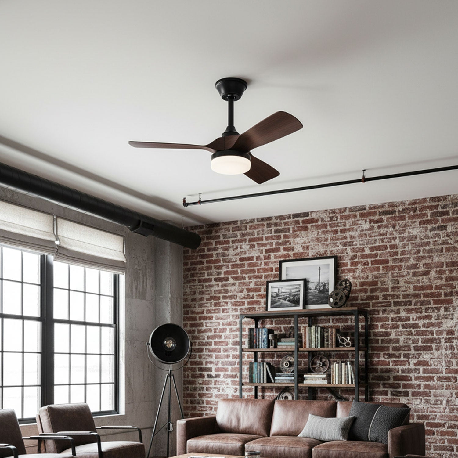 Elegant Sculpted Wood Ceiling Fan Light