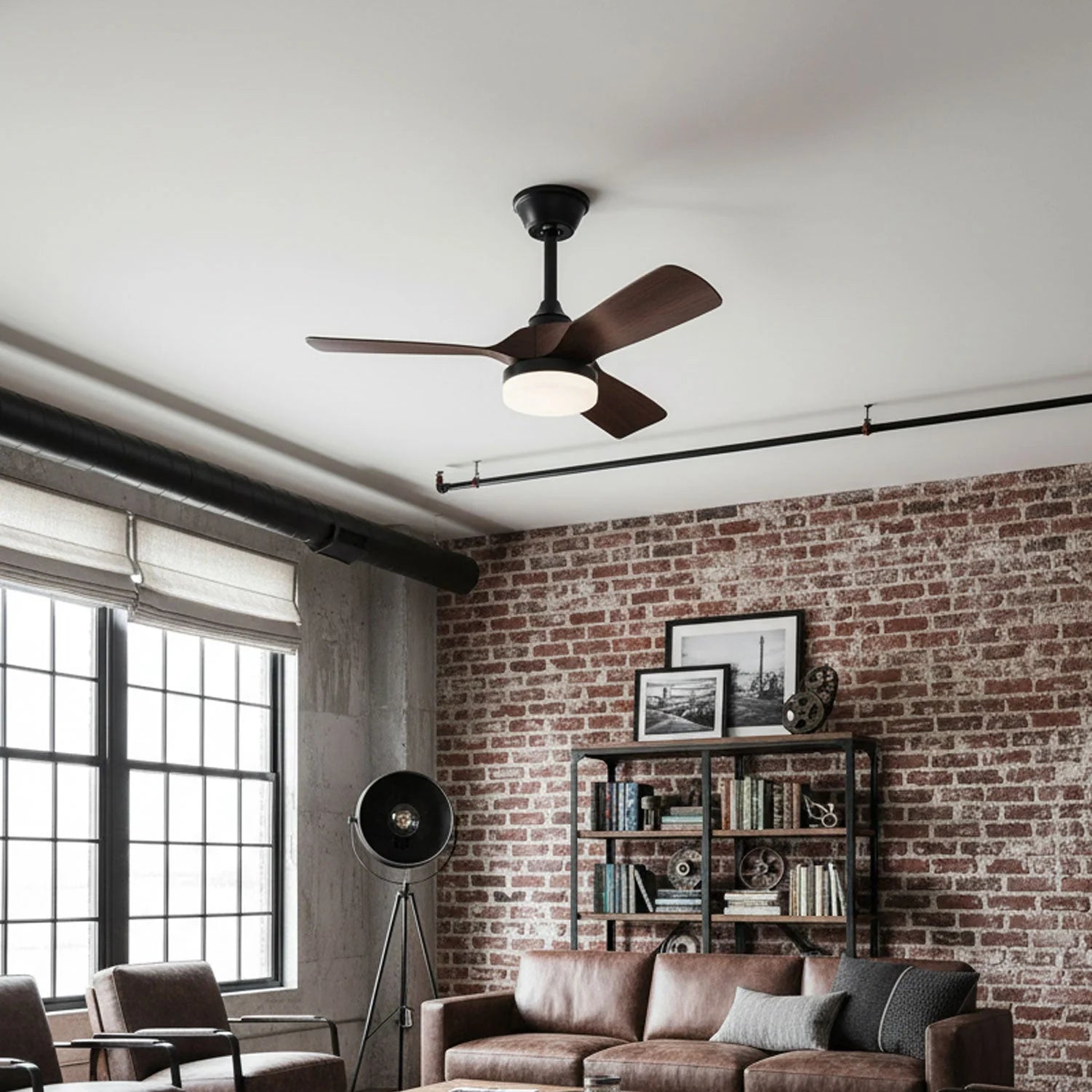Elegant Sculpted Wood Ceiling Fan Light
