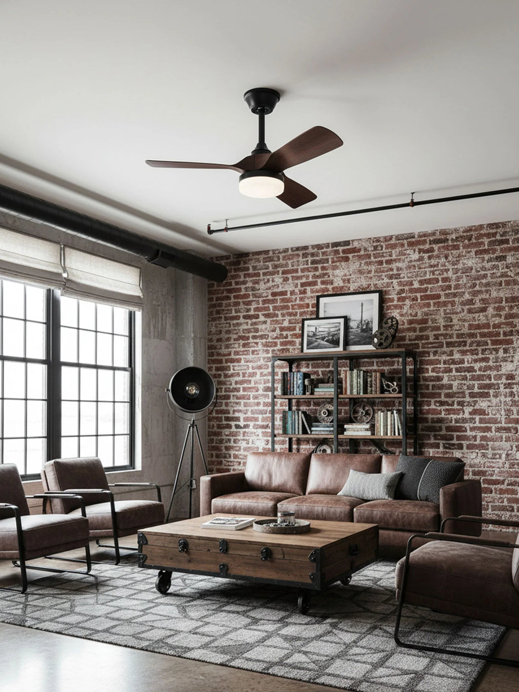 Elegant Sculpted Wood Ceiling Fan Light