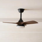 Elegant Sculpted Wood Ceiling Fan Light