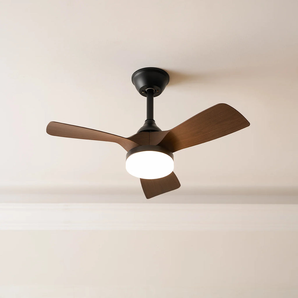 Elegant Sculpted Wood Ceiling Fan Light