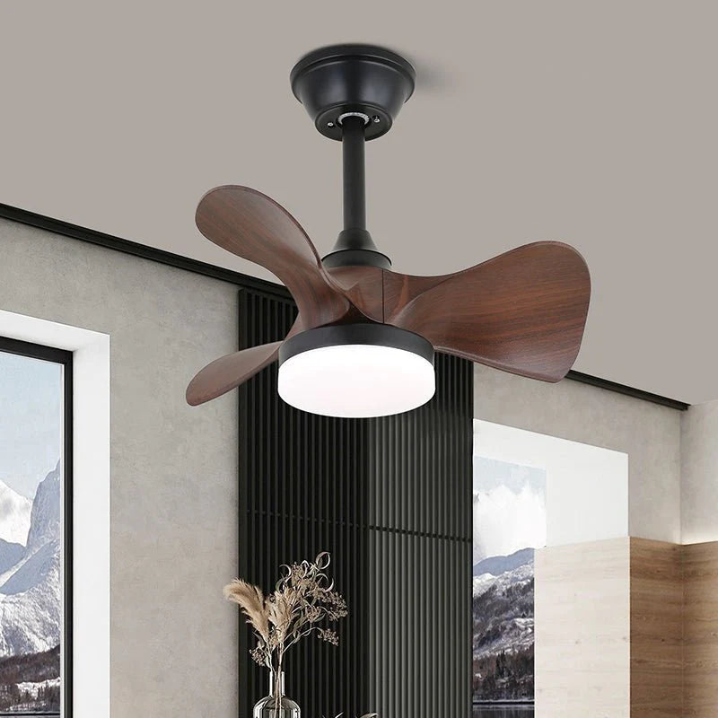 Elegant Sculpted Wood Ceiling Fan Light