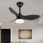 Elegant Sculpted Wood Ceiling Fan Light