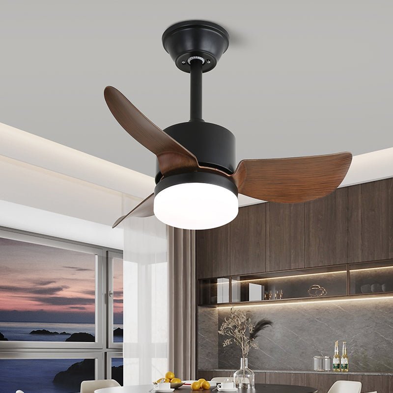 Elegant Sculpted Wood Ceiling Fan Light