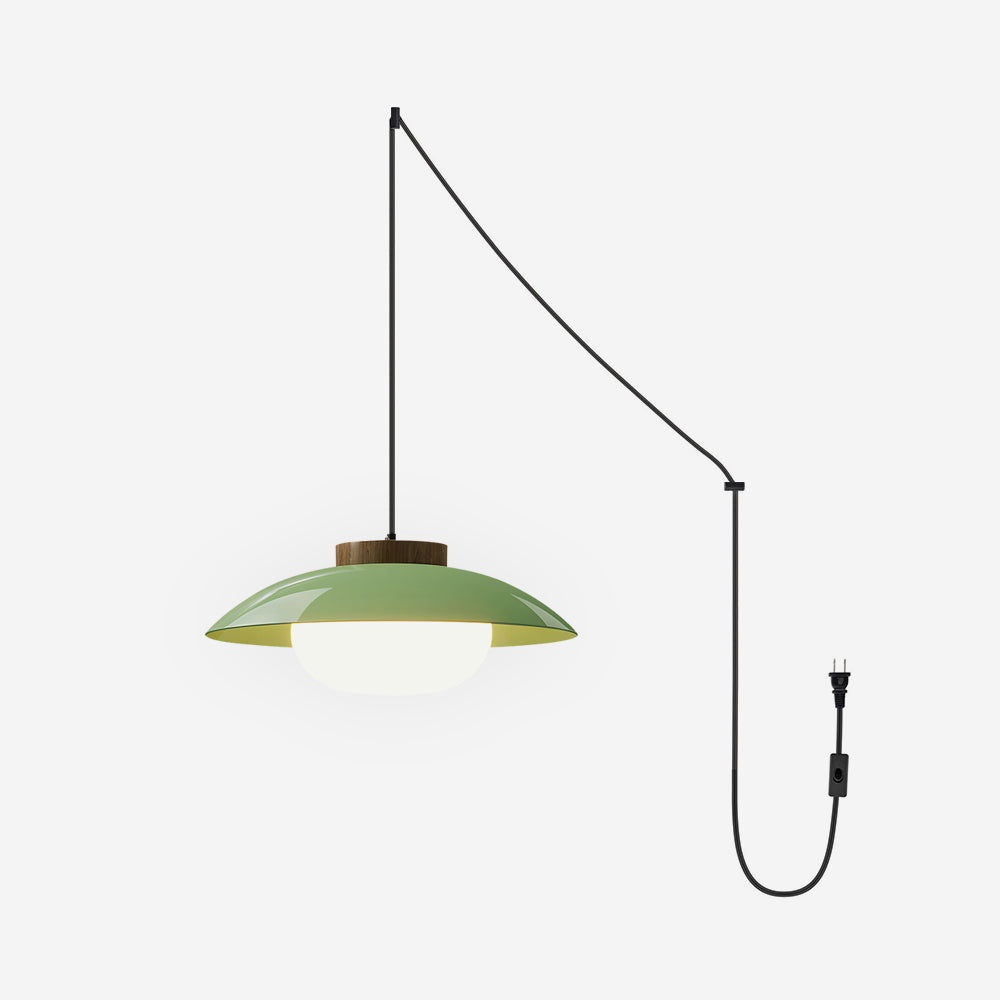 Sima Plug-In LED Saucer Pendant Light