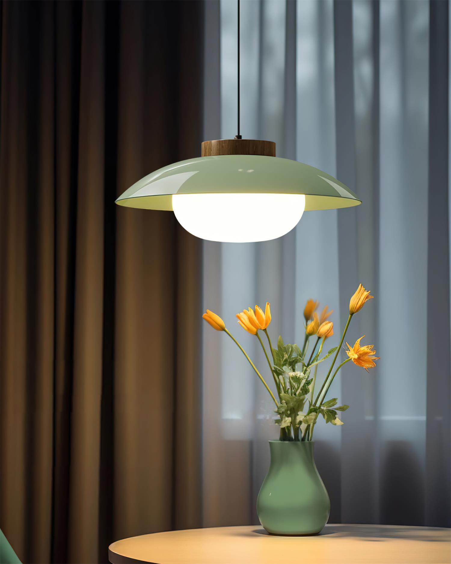 Sima Plug-In LED Saucer Pendant Light