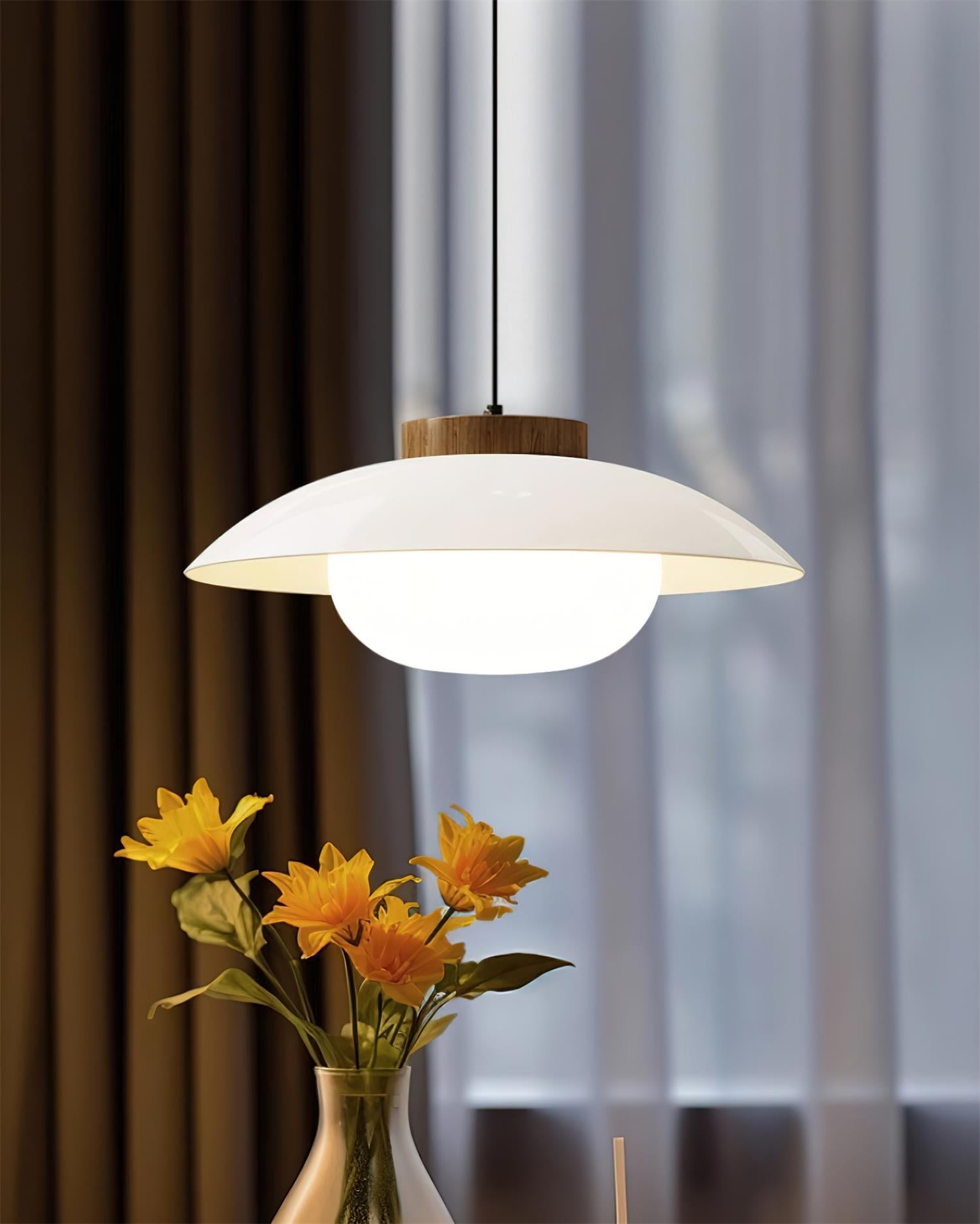 Sima Plug-In LED Saucer Pendant Light
