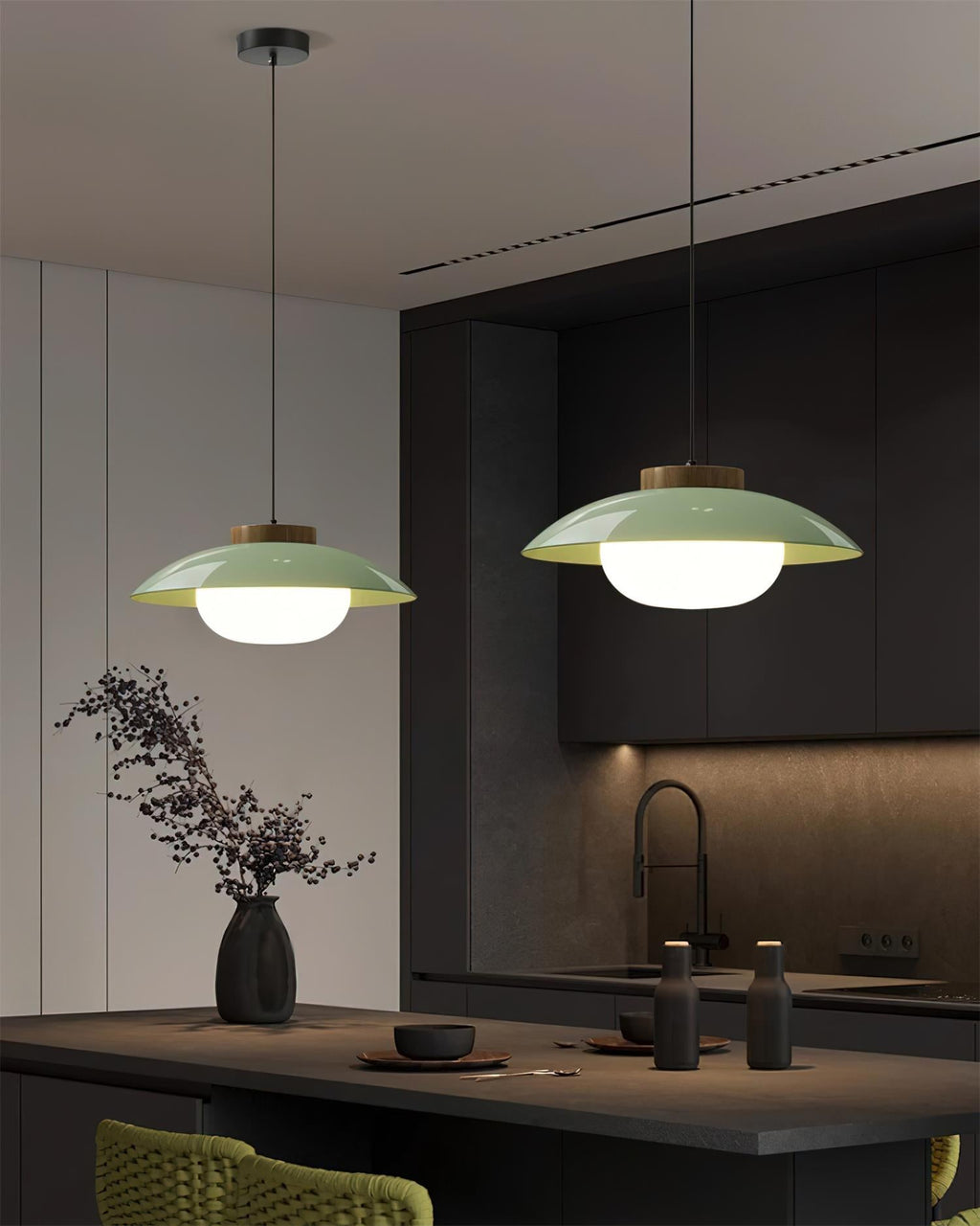 Sima Plug-In LED Saucer Pendant Light