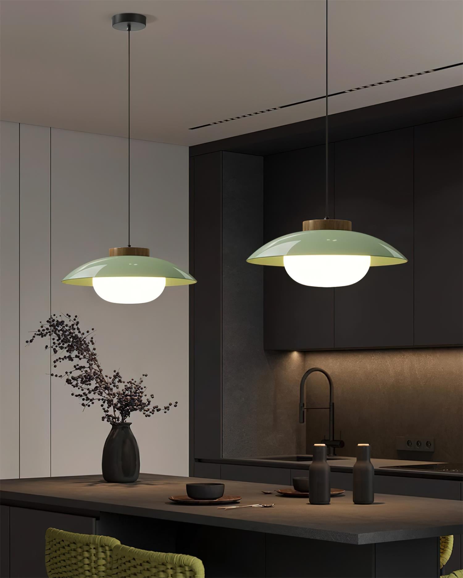 Sima Plug-In LED Saucer Pendant Light