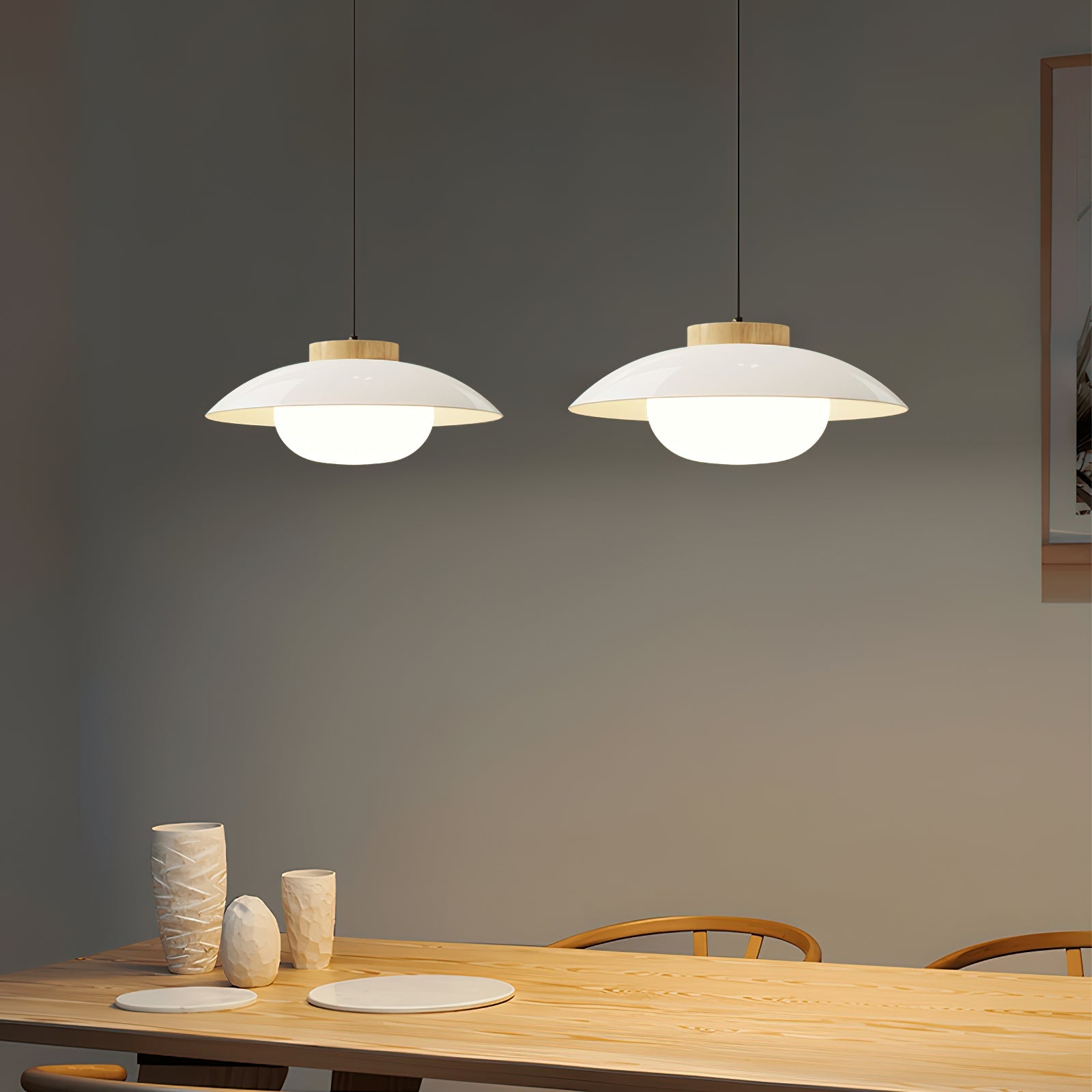 Sima Plug-In LED Saucer Pendant Light