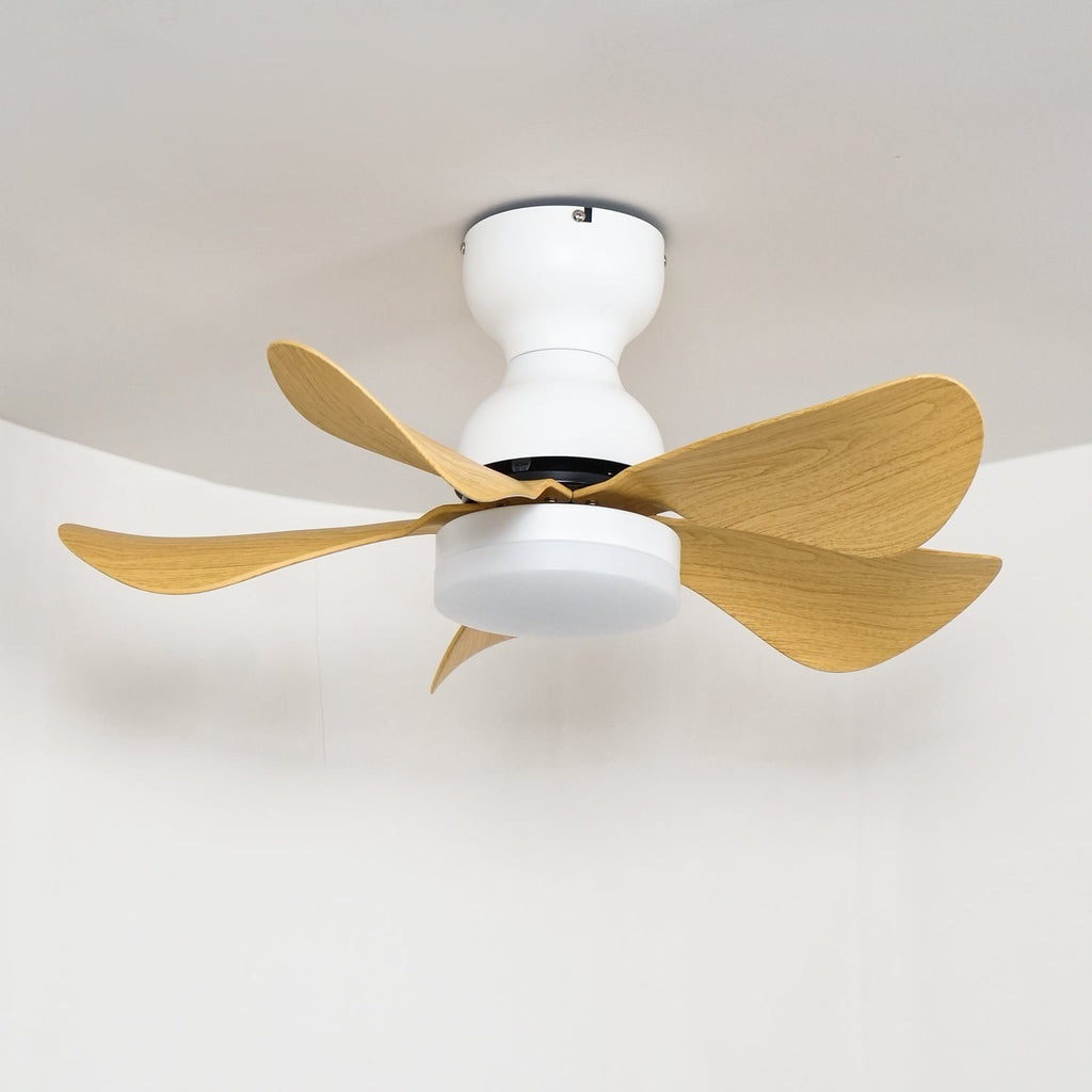 Arilia Modern Walnut Blade Flush Fan Light