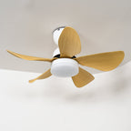 Arilia Modern Walnut Blade Flush Fan Light
