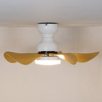 Arilia Modern Walnut Blade Flush Fan Light