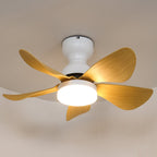 Arilia Modern Walnut Blade Flush Fan Light