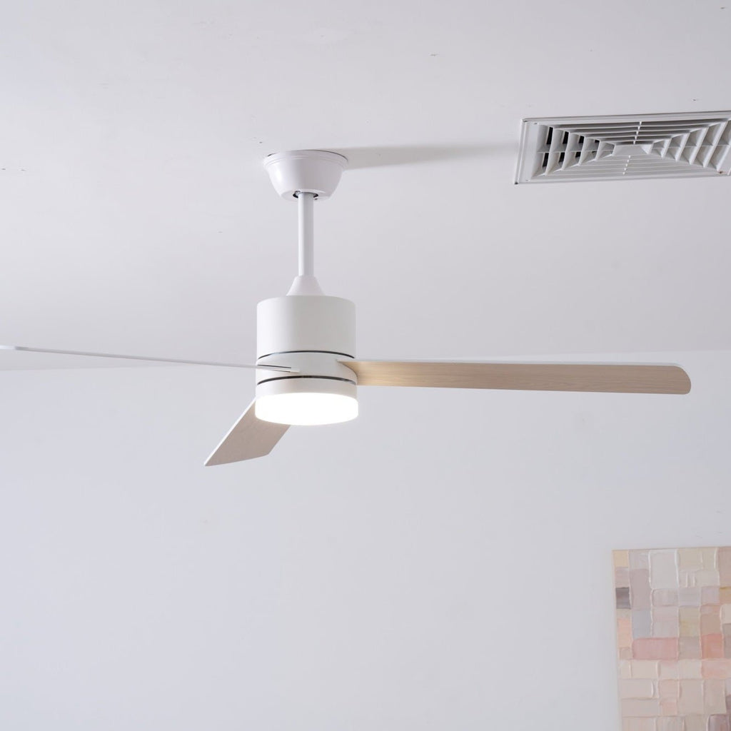 Solara Drift Elegant Wood Blade Ceiling Light