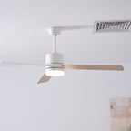 Solara Drift Elegant Wood Blade Ceiling Light