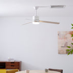 Solara Drift Elegant Wood Blade Ceiling Light