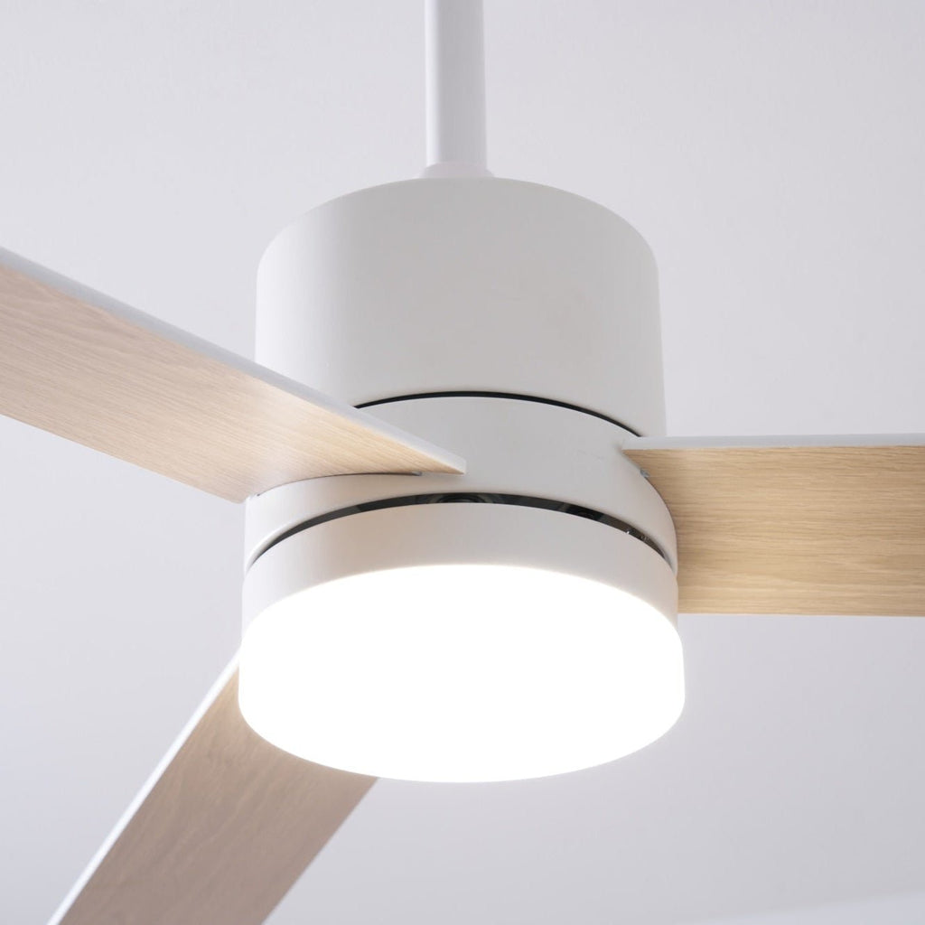 Solara Drift Elegant Wood Blade Ceiling Light