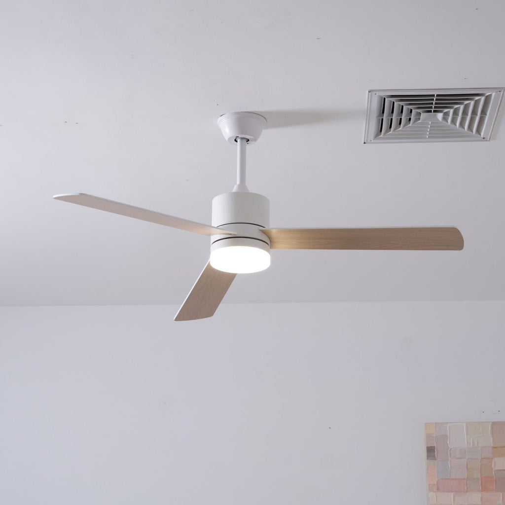 Solara Drift Elegant Wood Blade Ceiling Light