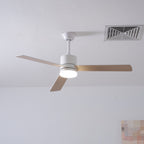 Solara Drift Elegant Wood Blade Ceiling Light