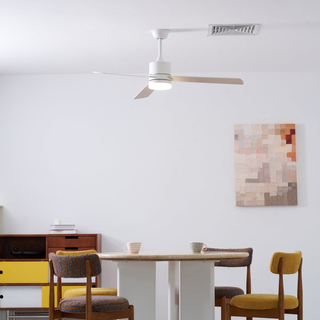 Solara Drift Elegant Wood Blade Ceiling Light