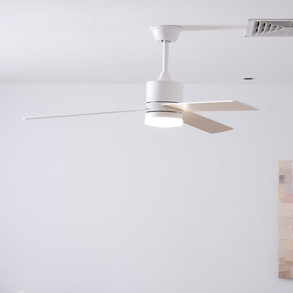 Solara Drift Elegant Wood Blade Ceiling Light