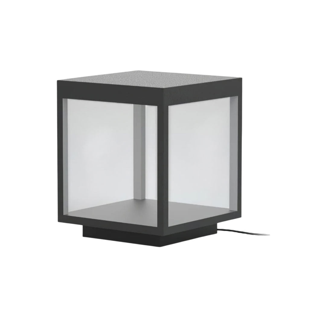 Noir Square Frame Post Light