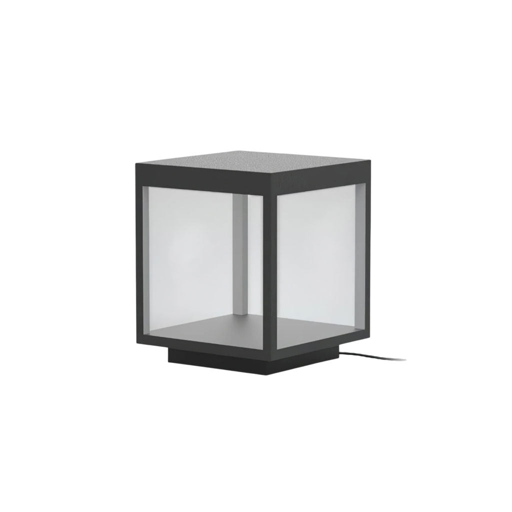 Noir Square Frame Post Light