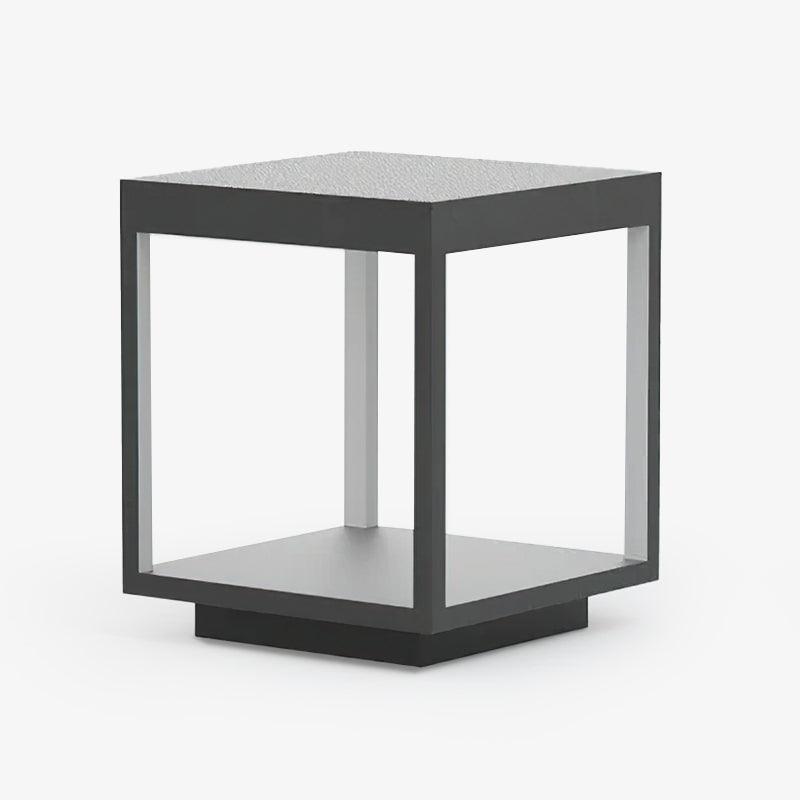 Noir Square Frame Post Light