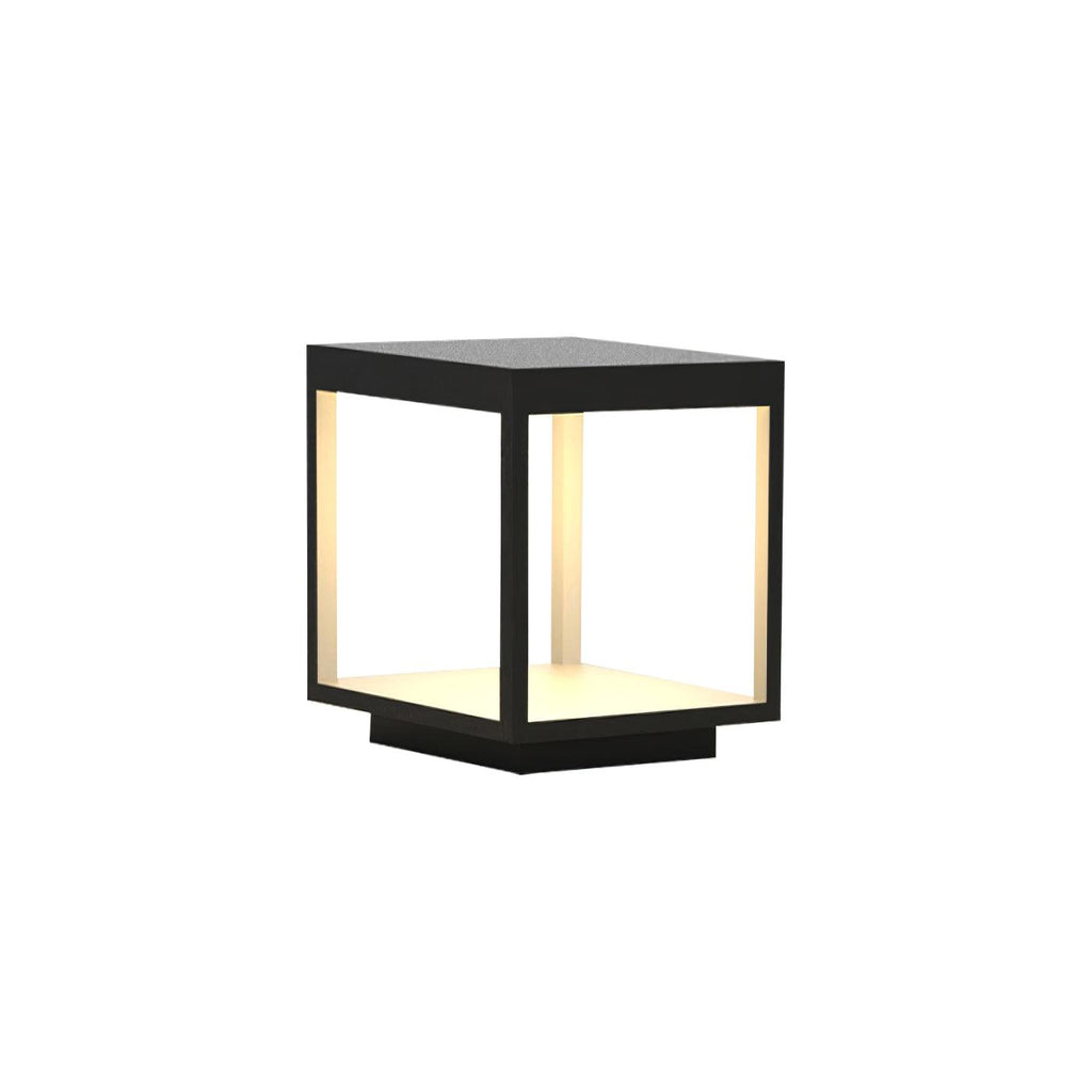 Noir Square Frame Post Light