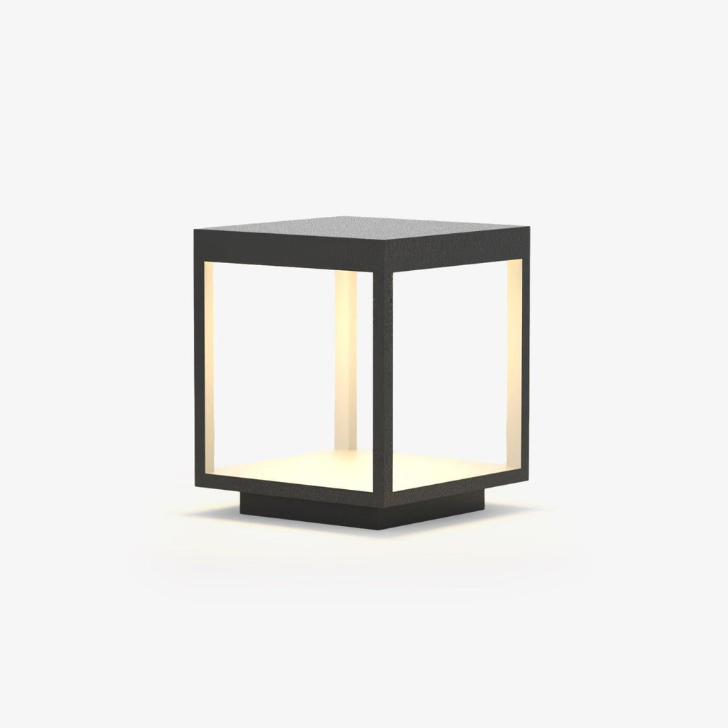 Noir Square Frame Post Light