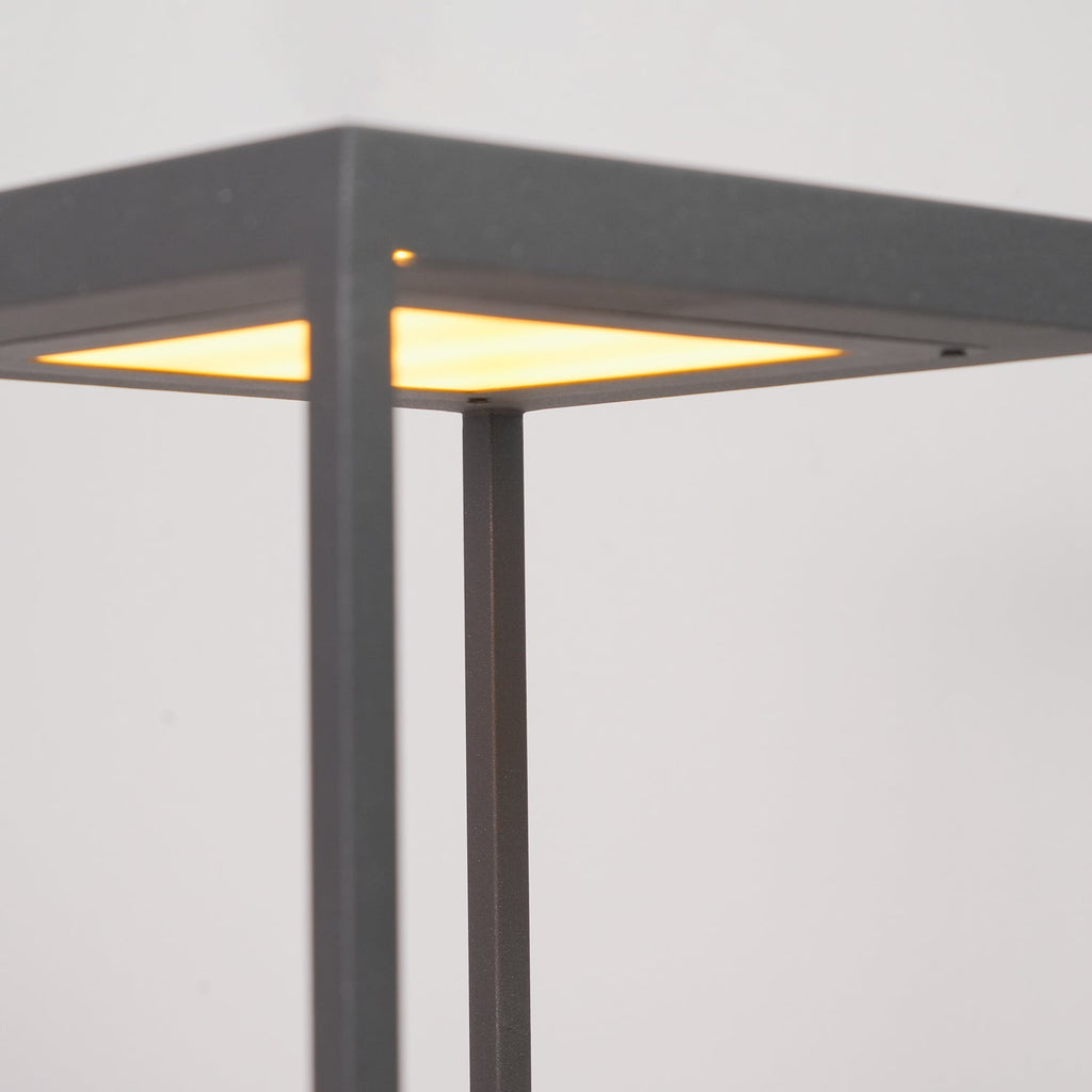 Noir Square Frame Post Light