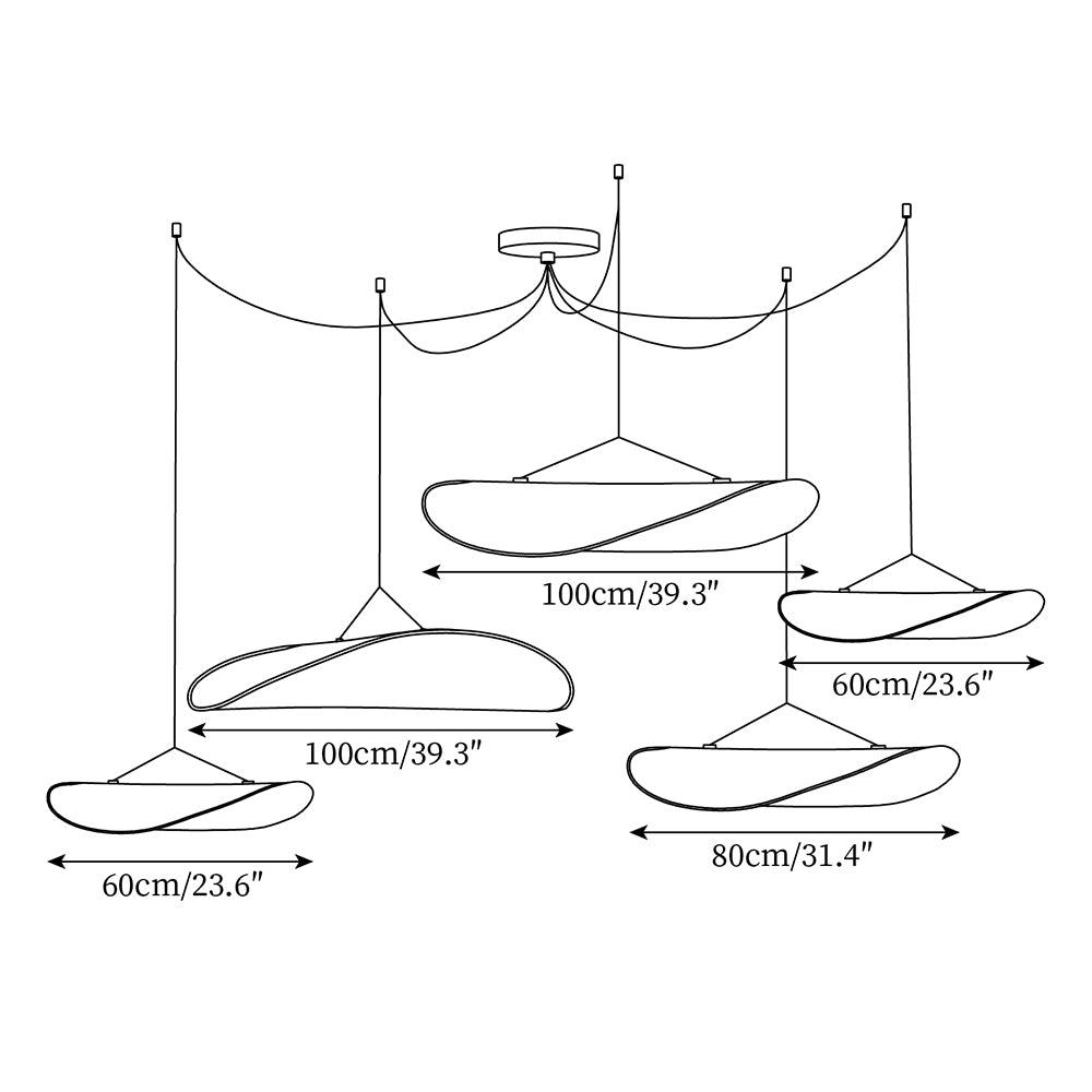 Tense Tyvek Disc Ceiling Light