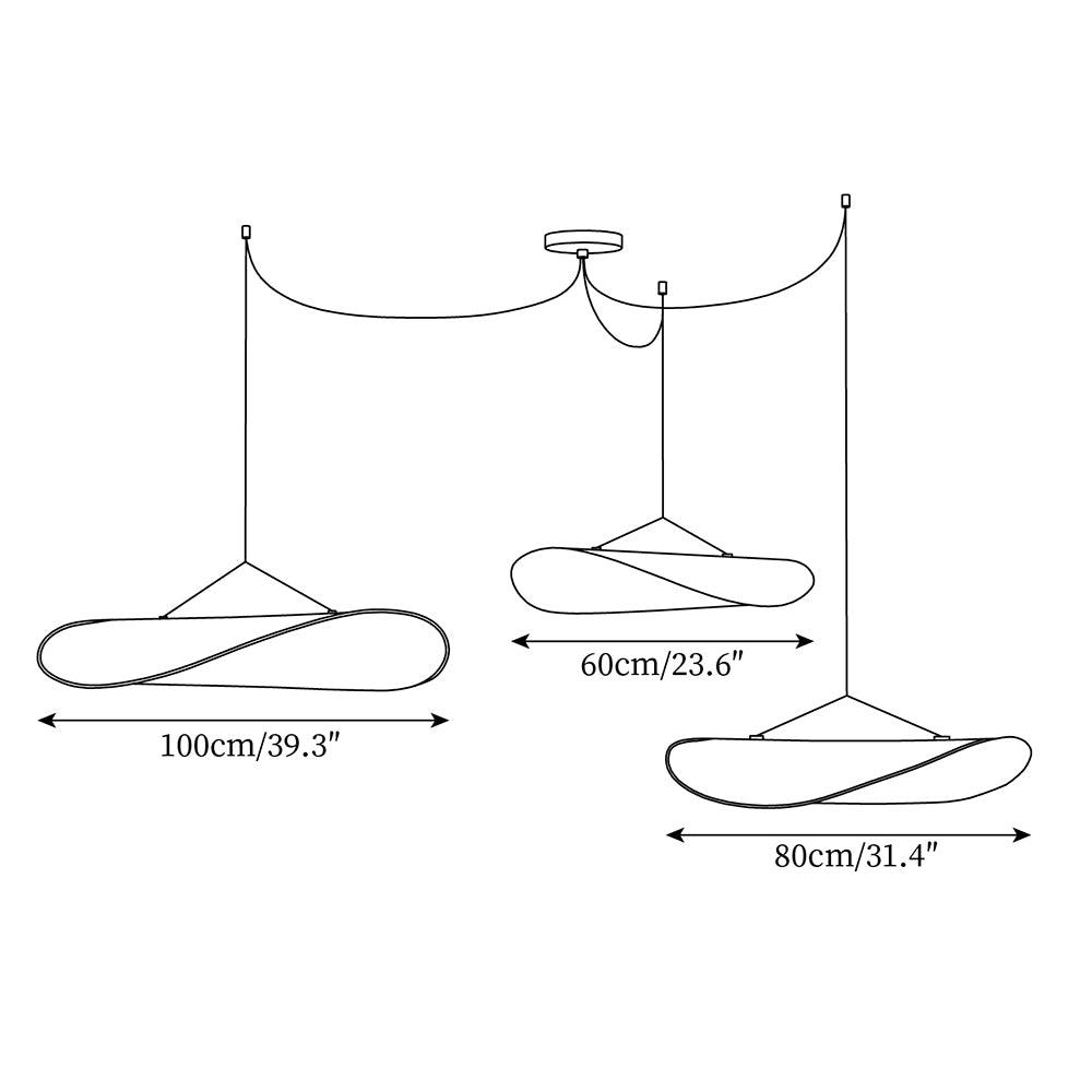Tense Tyvek Disc Ceiling Light