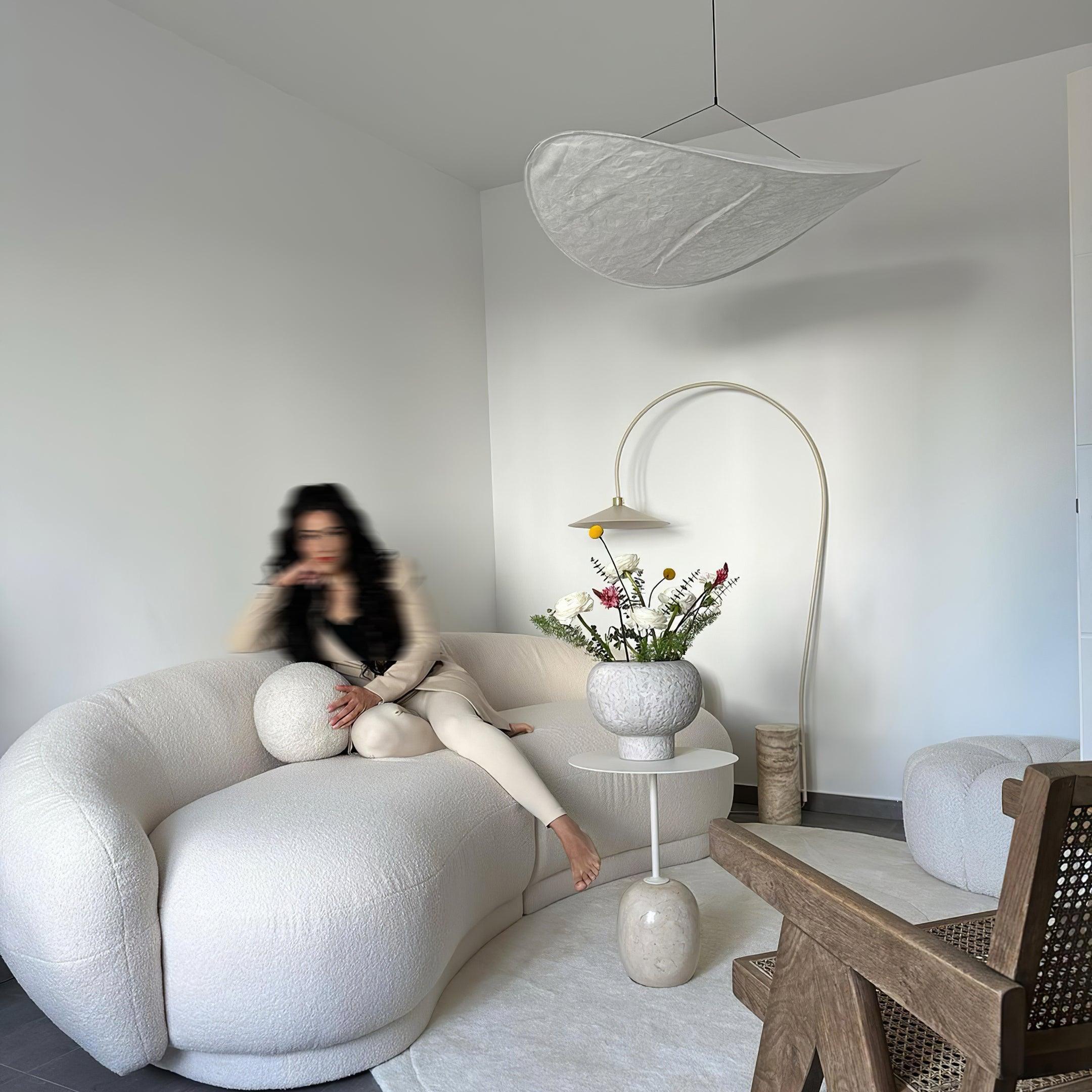 Tense Tyvek Disc Ceiling Light