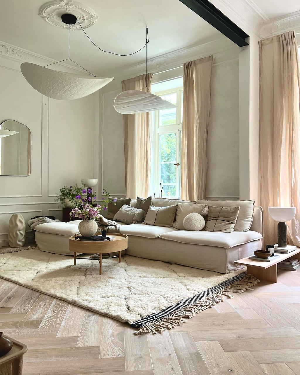 Tense Tyvek Disc Ceiling Light