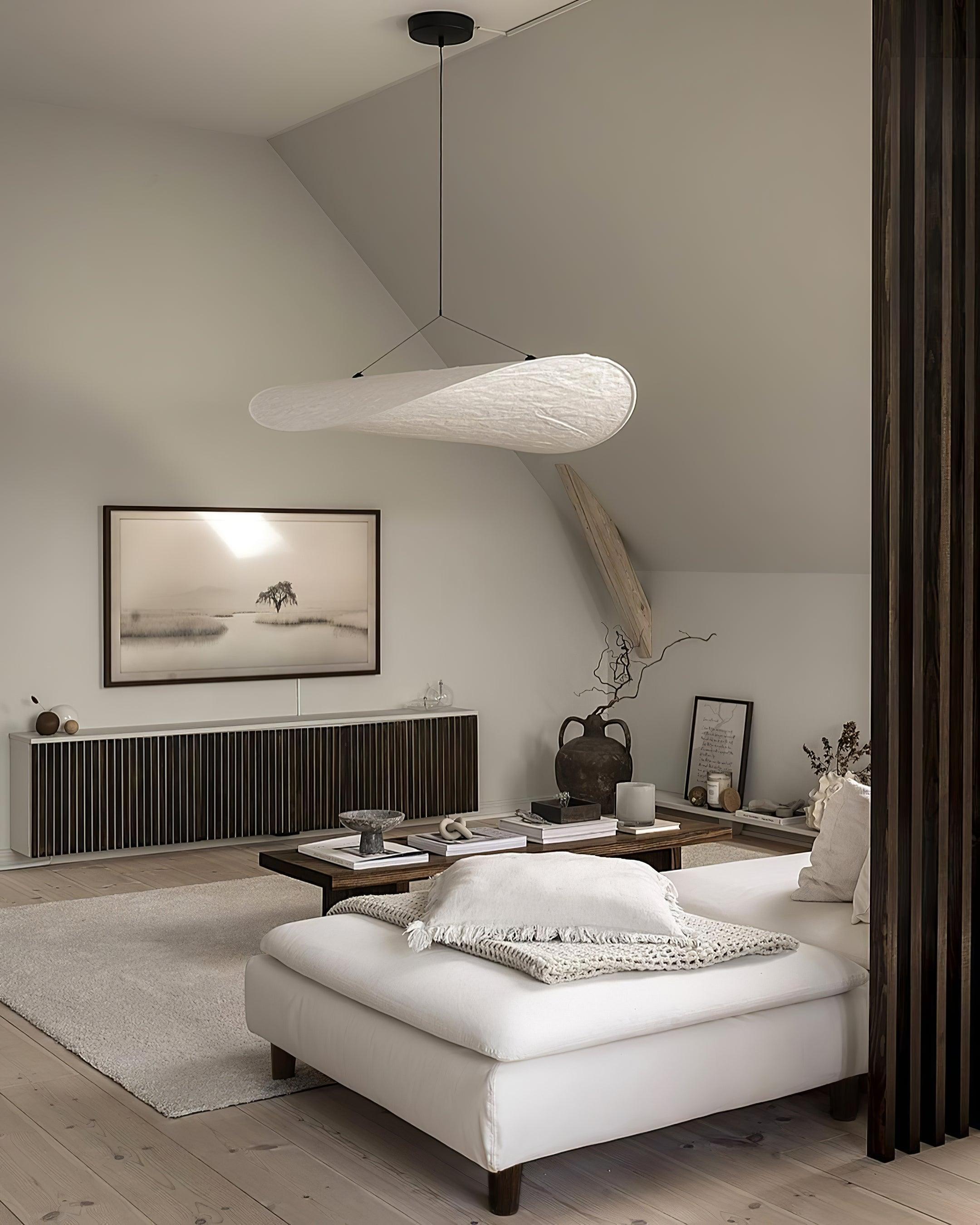 Tense Tyvek Disc Ceiling Light