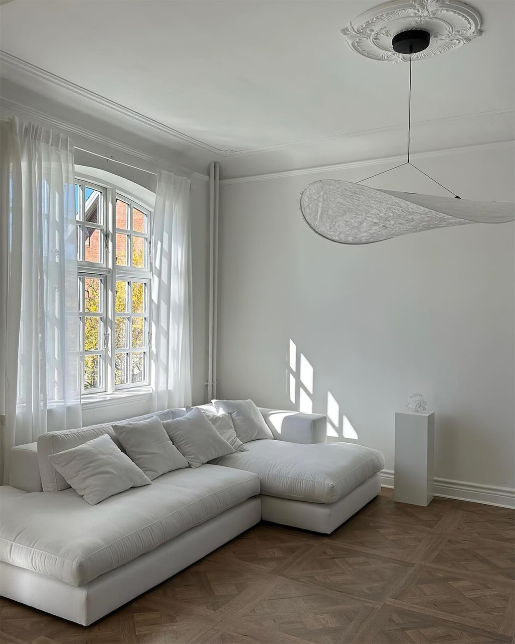 Tense Tyvek Disc Ceiling Light