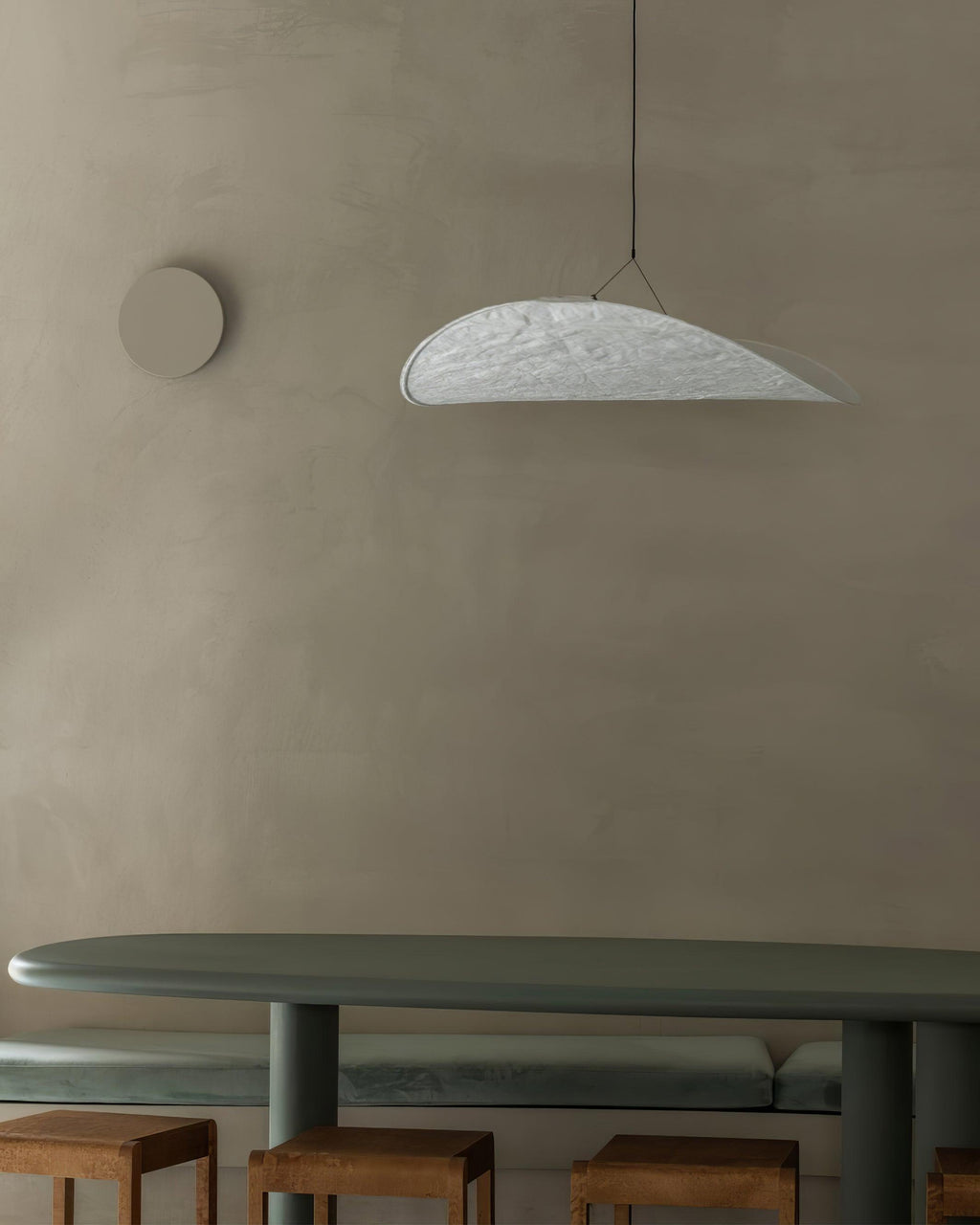 Tense Tyvek Disc Ceiling Light
