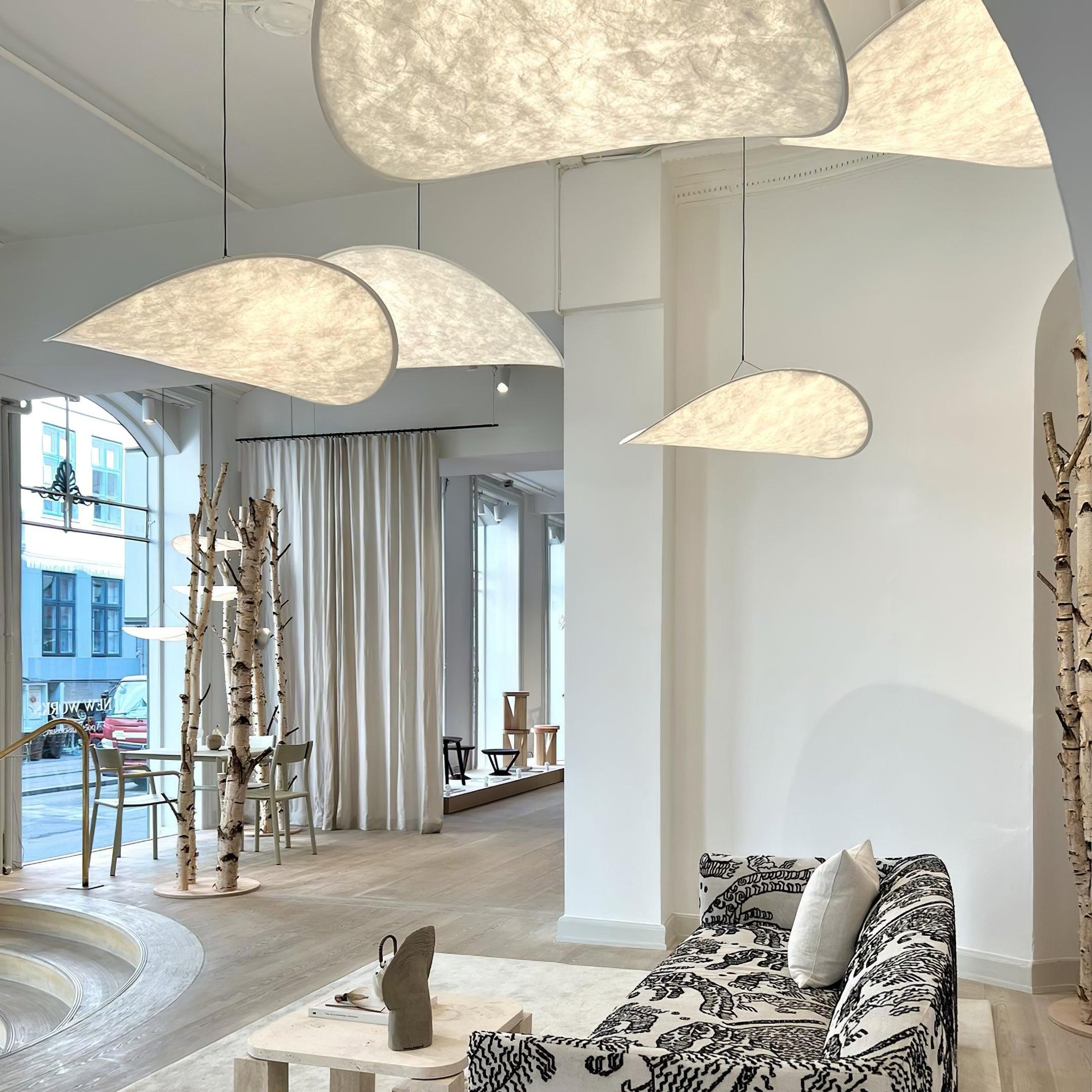 Tense Tyvek Disc Ceiling Light