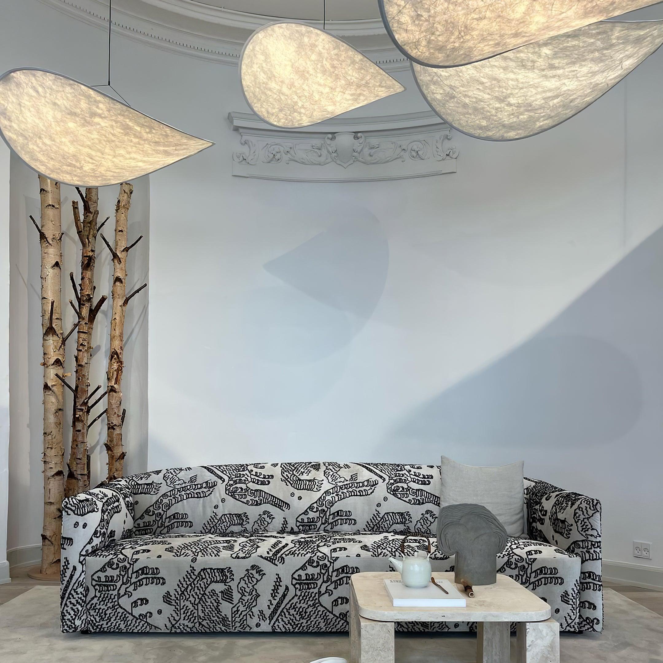 Tense Tyvek Disc Ceiling Light