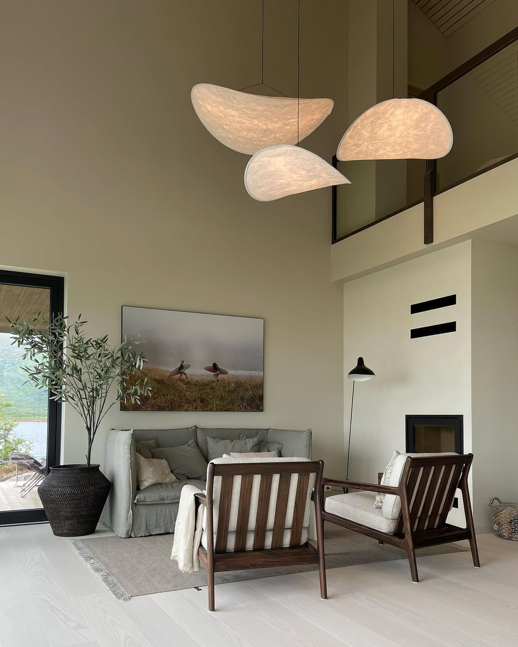 Tense Tyvek Disc Ceiling Light