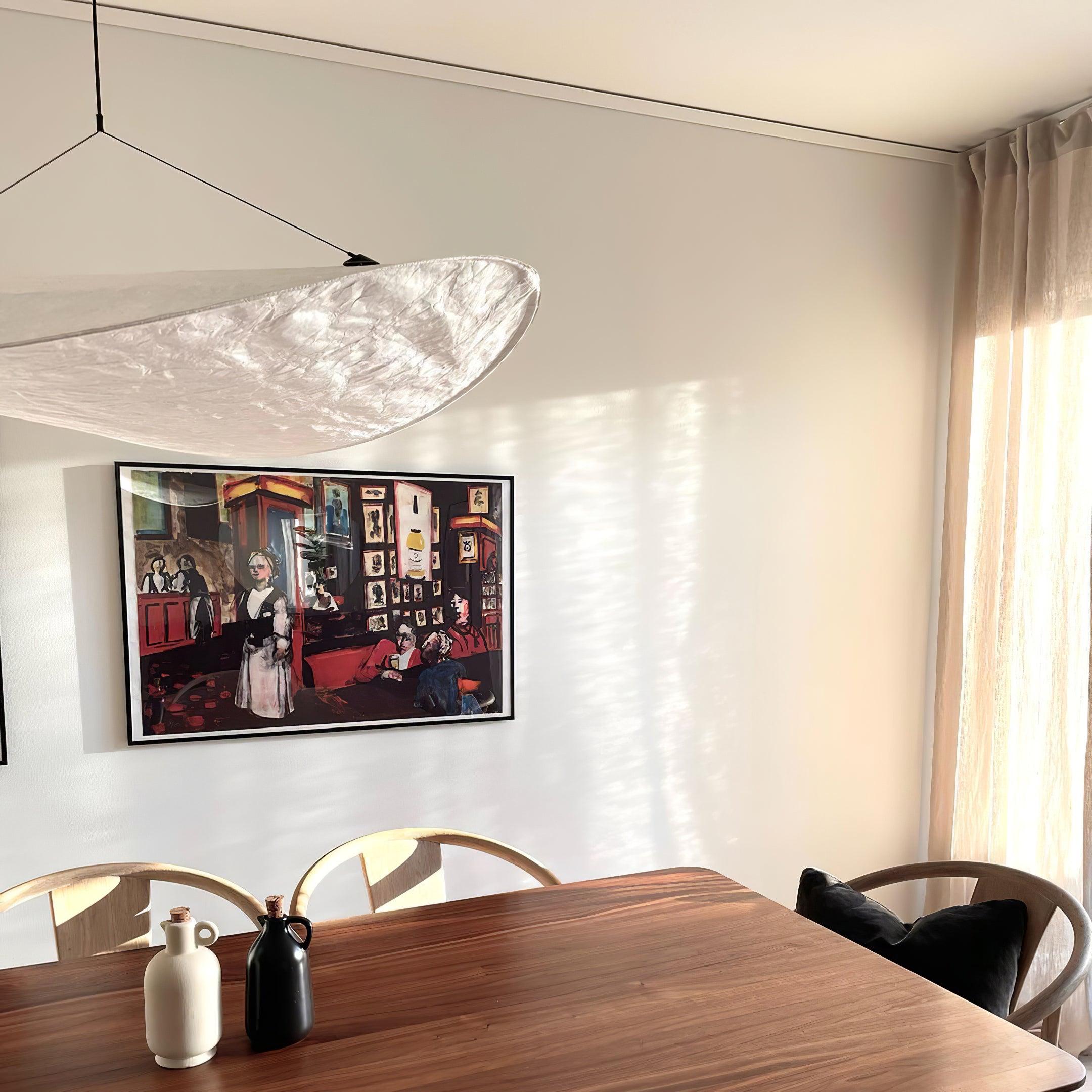 Tense Tyvek Disc Ceiling Light