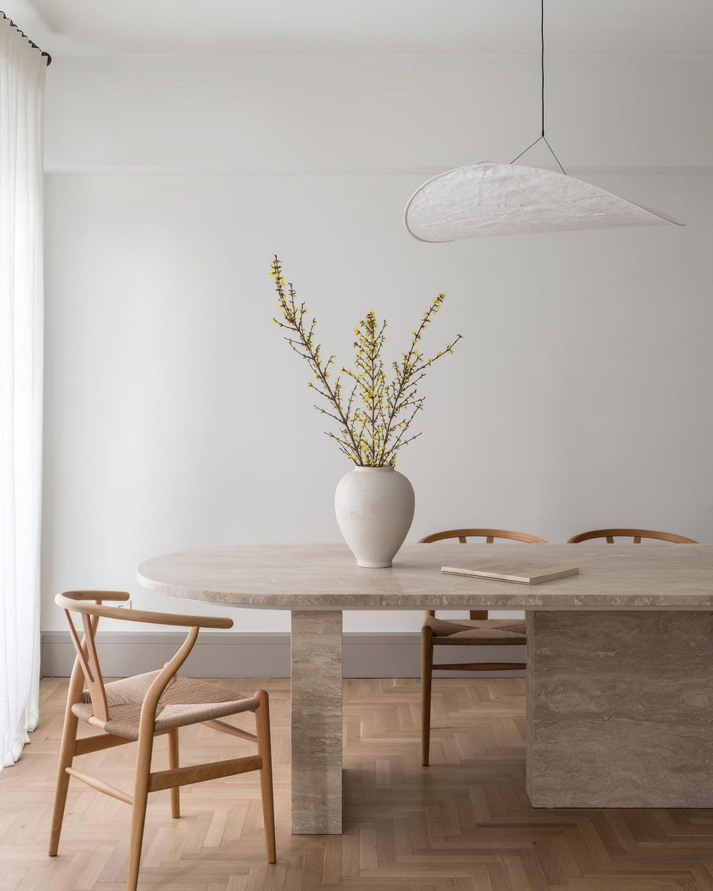 Tense Tyvek Disc Ceiling Light