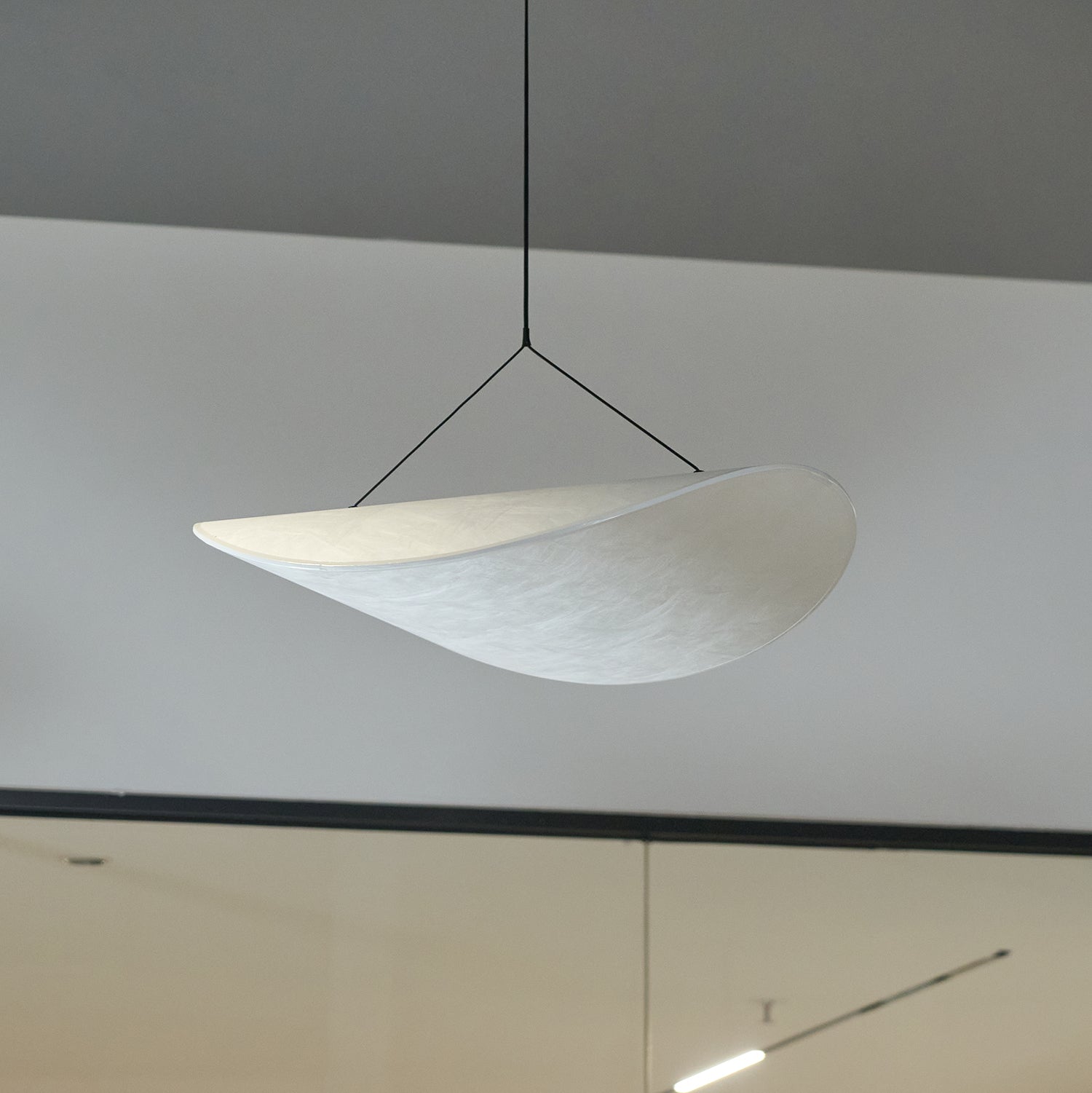 Tense Tyvek Disc Ceiling Light