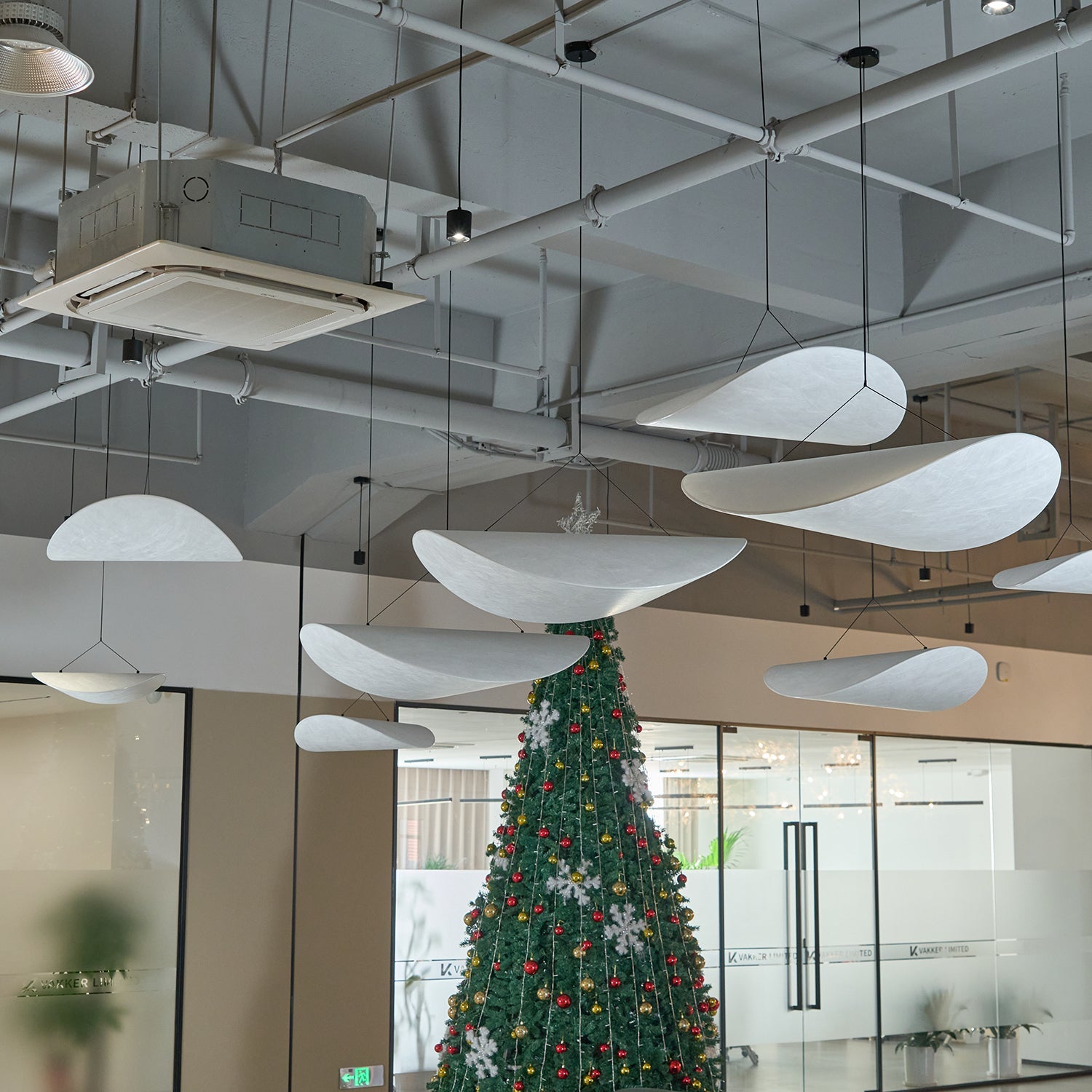 Tense Tyvek Disc Ceiling Light
