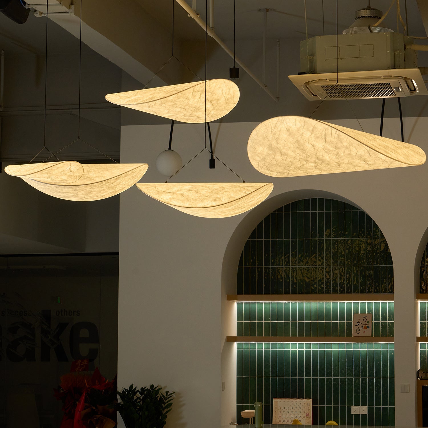 Tense Tyvek Disc Ceiling Light