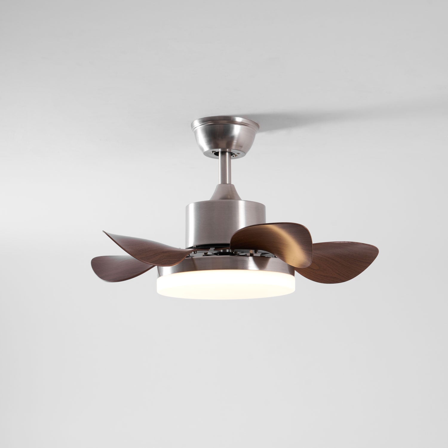 Terra Sculpted Walnut Blade Ceiling Fan Light