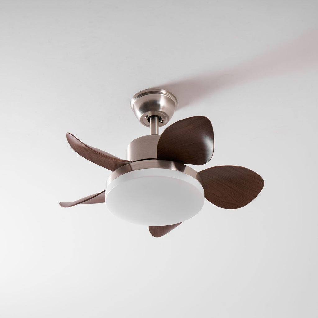 Terra Sculpted Walnut Blade Ceiling Fan Light